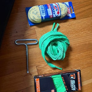 skate lace tying and tightened tool and miscellaneous laces