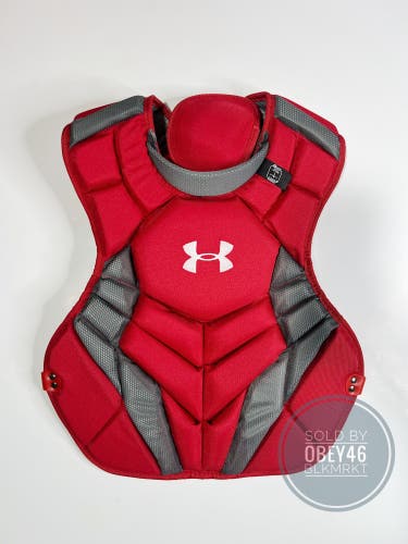 Under Armour Men's UA Converge II Red Catcher's Chest Protector