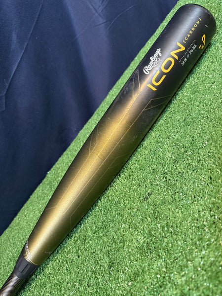 2023 Rawlings Icon Composite BBCOR Certified (-3) 34"/31oz Bat (Used)