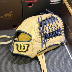Rare Custom Japanese Wilson Staff RH Outfield Baseball Glove 12.5" (Used)