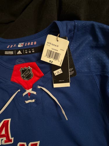 New York Rangers Home Blue Size 52 Men's Adidas Jersey Blank (New)