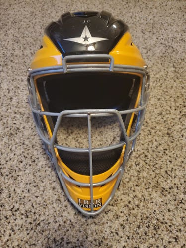 All Star MVP2500 Catcher's Mask Black/Yellow