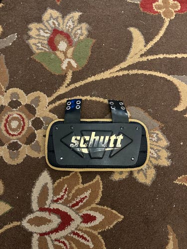 Youth Schutt Black and Gold Football Back Plate