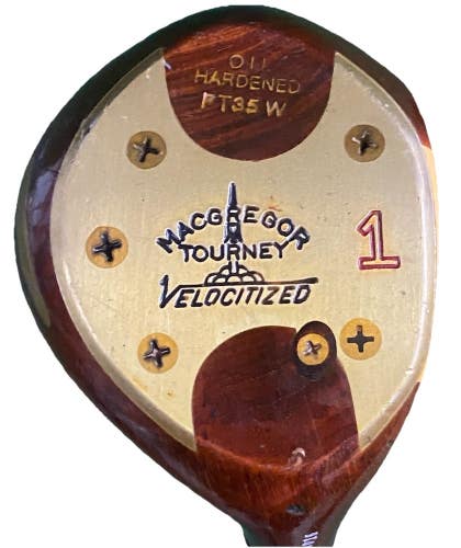 Macgregor Tourney Velocitized PT3W Oil Hardened Persimmon Driver RH Steel 43" HC