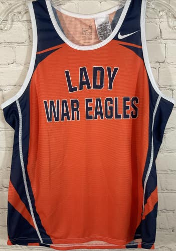 Nike Dri Fit Lady War Eagles Basketball Jersey Tank Top Size Medium Orange