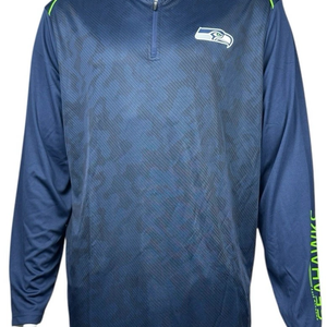 Seattle Seahawks Mens X-Large Pullover Blue Camo Emerald City NFL Team Apparel