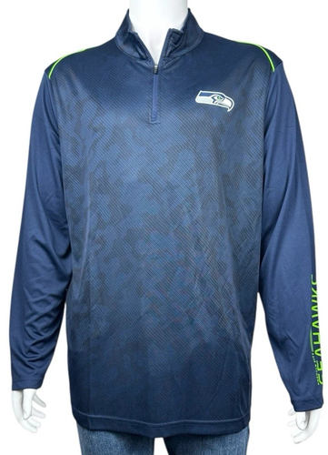 Seattle Seahawks Mens X-Large Pullover Blue Camo Emerald City NFL Team Apparel