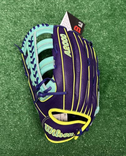 Wilson A2000 1810 12.75" Outfield Baseball Glove Left Handed - Purple Seafoam