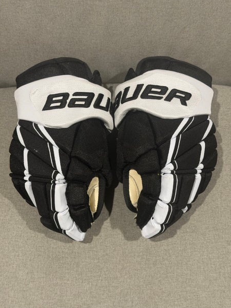 Bauer 1X Pro Lite – Pro Stock Hockey Gloves – 15” - Pittsburgh Penguins