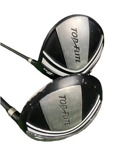Top Flite Golf Wood Set 460cc Ti Driver,3w Men's RH Regular Graphite New Grips