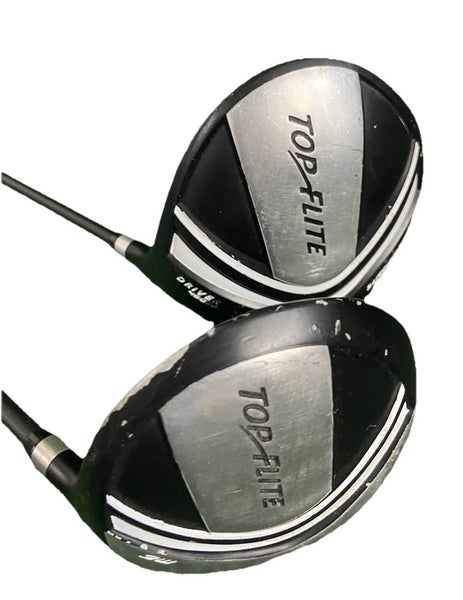 Top Flite Golf Wood Set 460cc Ti Driver,3w Men's RH Regular Graphite New Grips