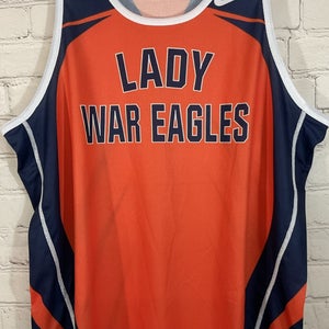 Nike Team Dry Fit Lady War Eagles Basketball Tank Top Jersey Size Large Orange