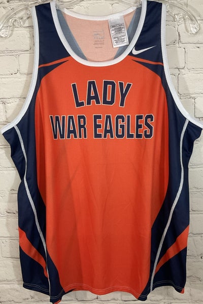 Nike Team Dry Fit Lady War Eagles Basketball Tank Top Jersey Size Large Orange