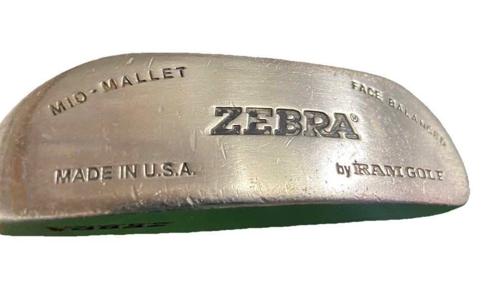 RAM Zebra Mid-Mallet Putter 35 Inches RH Steel With Label And Nice Stock Grip