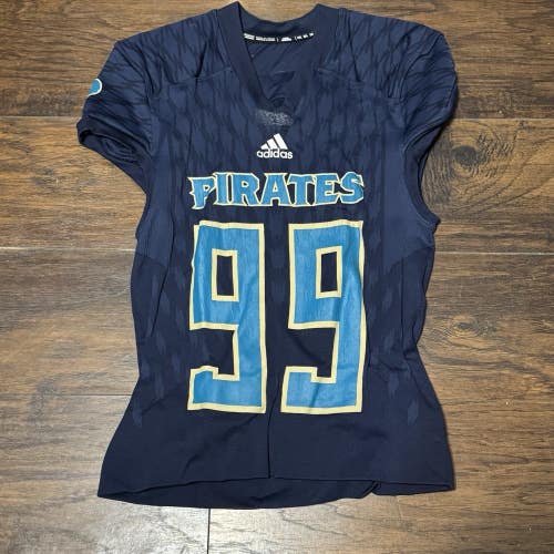 JD Griggs "Sack King" #99 Massachusetts Pirates 18-19 NAL Blue Game Worn Jersey