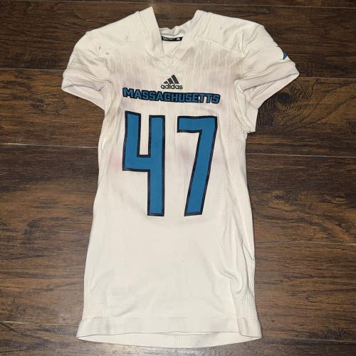 Nick Haag  #47 Massachusetts Pirates 2018  NAL White Game Worn Jersey