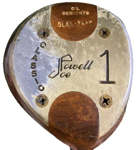 Joe Powell Classic Glass Trac Persimmon Driver ~1985 RH Stiff Steel 43" HC Grail