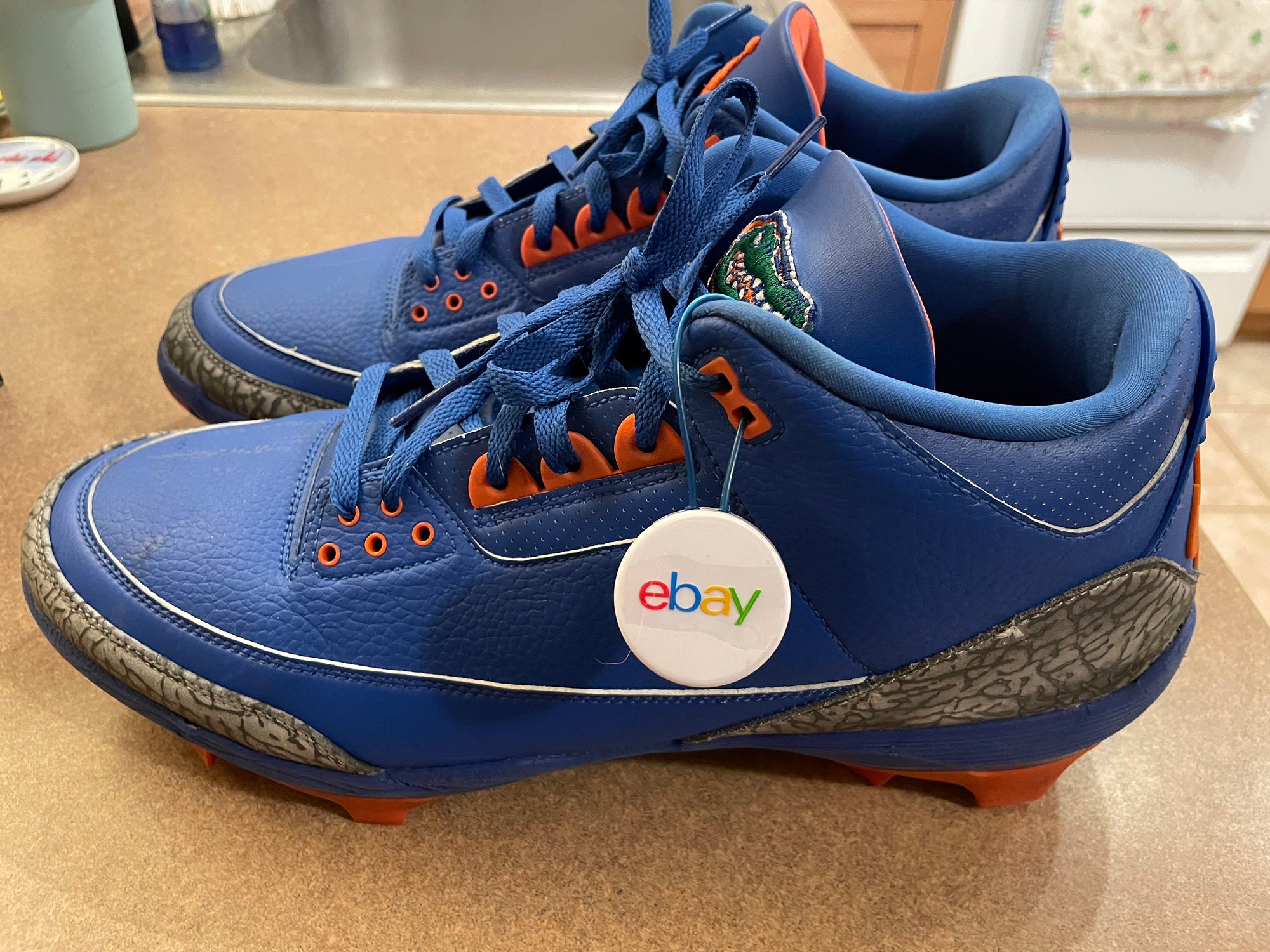 Size 14 Air Jordan 3 Force Savage Florida Gators PE Blue  display picture 1