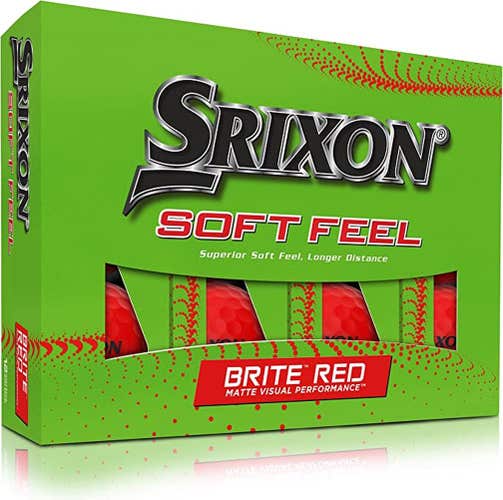 Srixon Soft Feel Golf Balls (Brite Red, 2023, 12pk) NEW