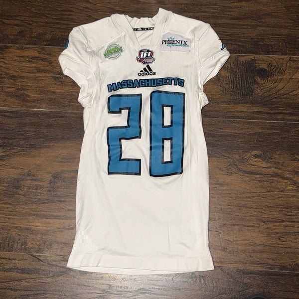 Martez Carter #28 Massachusetts Pirates IFL White Game Worn Jersey
