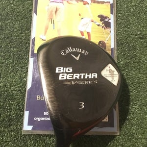 Callaway Left Handed Big Bertha V-Series 3 Wood Regular Bassara E52 Red Graphite
