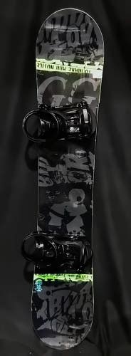NEW HEAD THE GOOD SNOWBOARD SIZE 155 CM WITH SALOMON LARGE BINDINGS