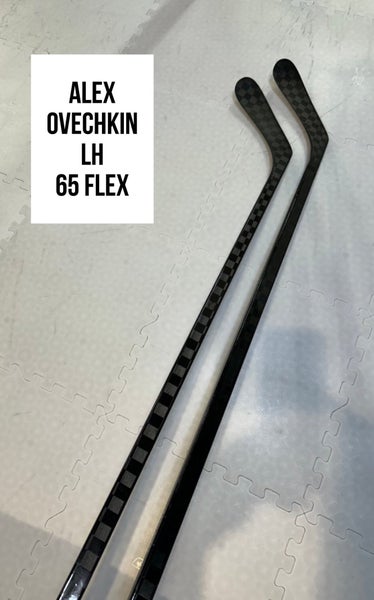 Senior(2x)Left Alex Ovechkin 65 Flex 66”ProBlackStock™  Toe Pattern Unbranded Pro Stock Hockey Stick