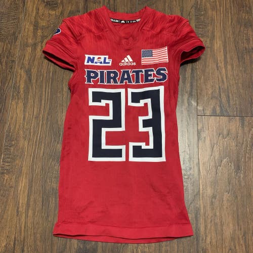Lawrence Austin #23 Massachusetts Pirates NAL Red Military Specialty Game Jersey