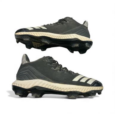 Used Adidas BOUNCE BB/SB Cleats Black And White Senior 8.5 11873-S000225786