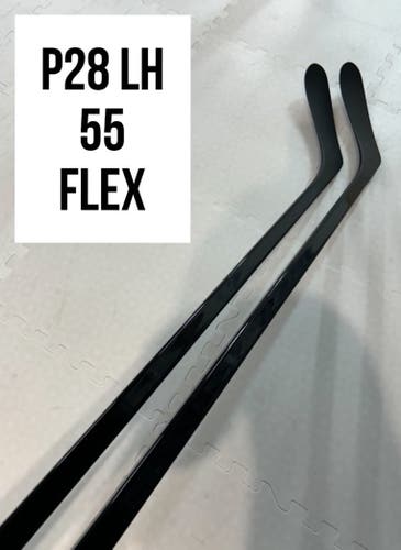 Intermediate(2x)Left P28 55 Flex 63” ProBlackStock™ Unbranded Pro Stock Hockey Sticks