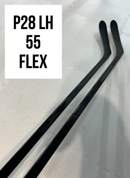 Intermediate(2x)Left P28 55 Flex 63” ProBlackStock™ Unbranded Pro Stock Hockey Sticks