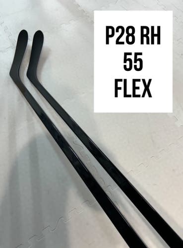 Intermediate(2)Right P28 55 Flex 63” ProBlackStock™ Unbranded Blackouts Pro Stock Hockey Sticks