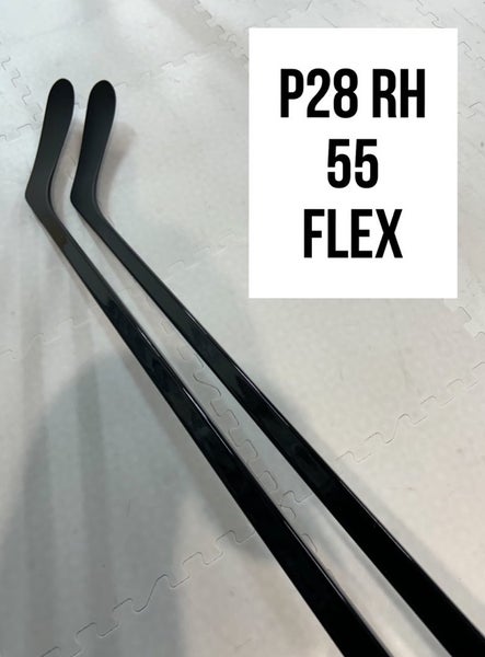 Intermediate(2)Right P28 55 Flex 63” ProBlackStock™ Unbranded Blackouts Pro Stock Hockey Sticks