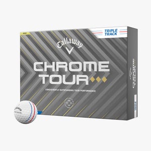 CALLAWAY CHROME TOUR TRIPLE DIAMOND WHITE TRIPLE TRACK GOLF BALL DOZEN