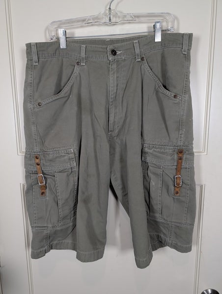 VTG Polo Jeans Company Ralph Lauren Mens 34 Freightor Short w/ Leather Buckle