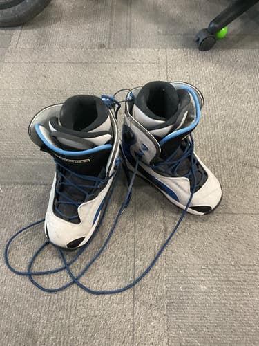 Used Salomon MYRIAD Mens Snowboard Boots Royal Blue Senior 7.5 11614-S000225444