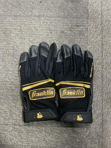 Used Franklin BB/SB Batting Gloves Black SM 11614-S000225537