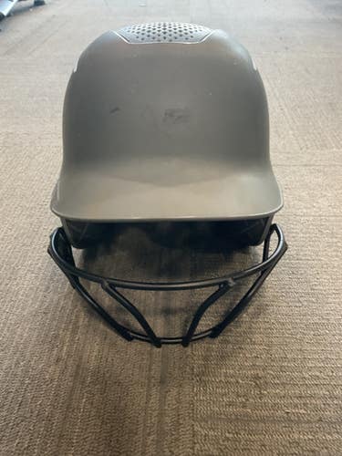 Used Evoshield BATTING HELMET W/ FACE MASK Batting Helmet w/Mask Grey MD 11614-S000225535