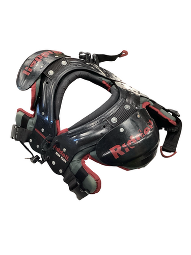 Used Riddell RIVAL YOUTH FB Shoulder Pads Black SM 11613-S000171980