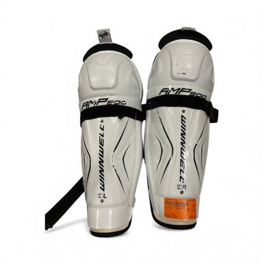 Used WinnWell AMP500 Junior Shin Guards White 11" 11847-S000031170