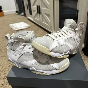 Pure White Jordan 7s