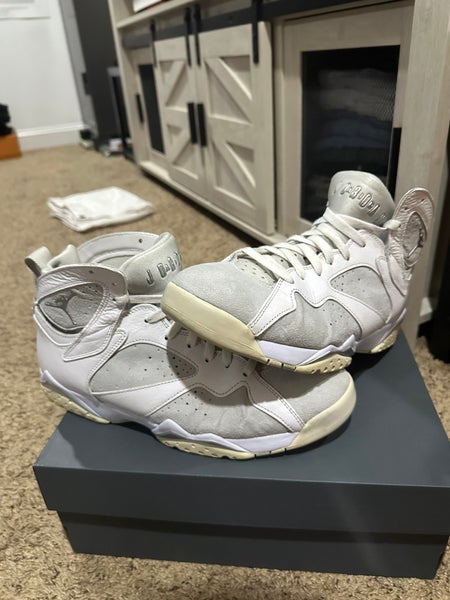 Pure White Jordan 7s