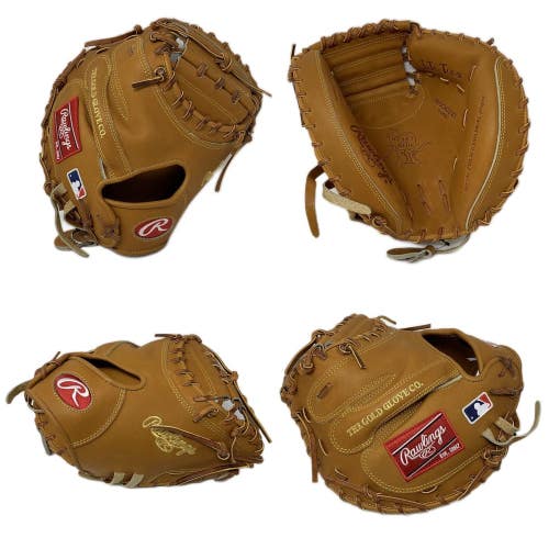Rawlings Heart of the Hide Stiff Tan CM33 Catchers Mitt 33 Inch Right Hand Throw