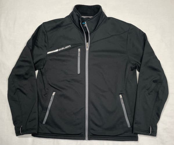 Bauer Midweight Full Zip Jacket, Black, Sr Large
