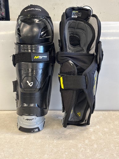 Used Bauer M5PRO Junior Shin Guards Black 12" 11858-S000081700