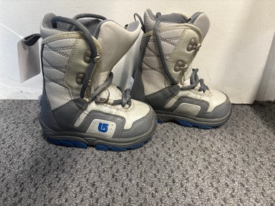 Used Burton MOTO KIDS Boys Snowboard Boots Grey Youth 13.0 11858-S000081253