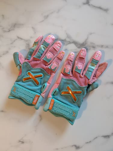 Youth Medium Miami Ice Batting Gloves (Used)