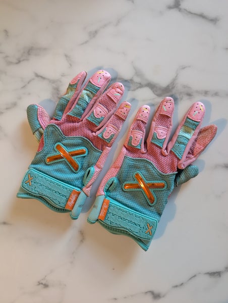 Youth Medium Miami Ice Batting Gloves (Used)