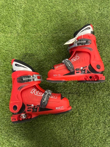 Used Junior Roces Idea Free 6in1 Adjustable Ski Boots | Mondo Size 22.5 - 25.5 | Sole Length 255 mm