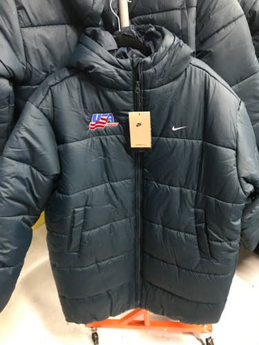 New Women's USA Hockey Nike Therma Fit Long Parka